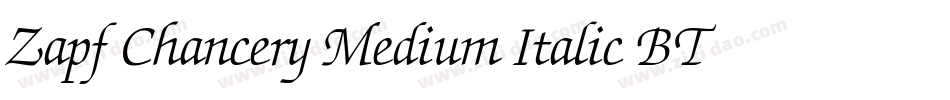 Zapf Chancery Medium Italic BT字体转换